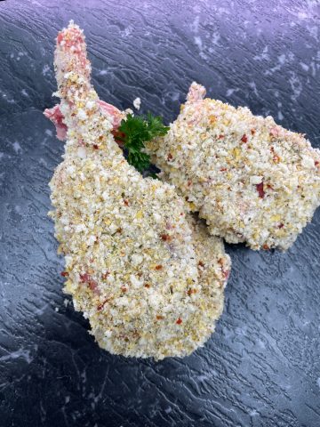 Crumbed lamb cutlets - 150g
