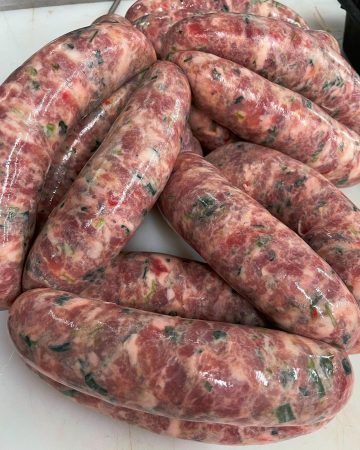 Thai basil, chilli, coriander and chicken sausages - 500g